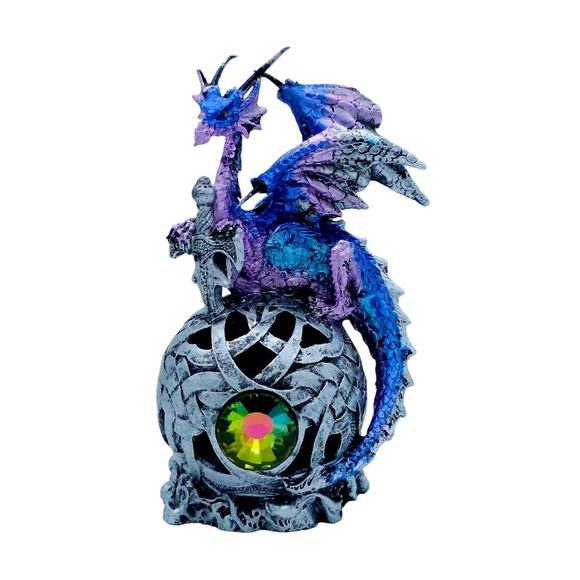 StealStreet SS-G-71508 Dragon on Light Up Orb with Sword - Picture 1 of 4